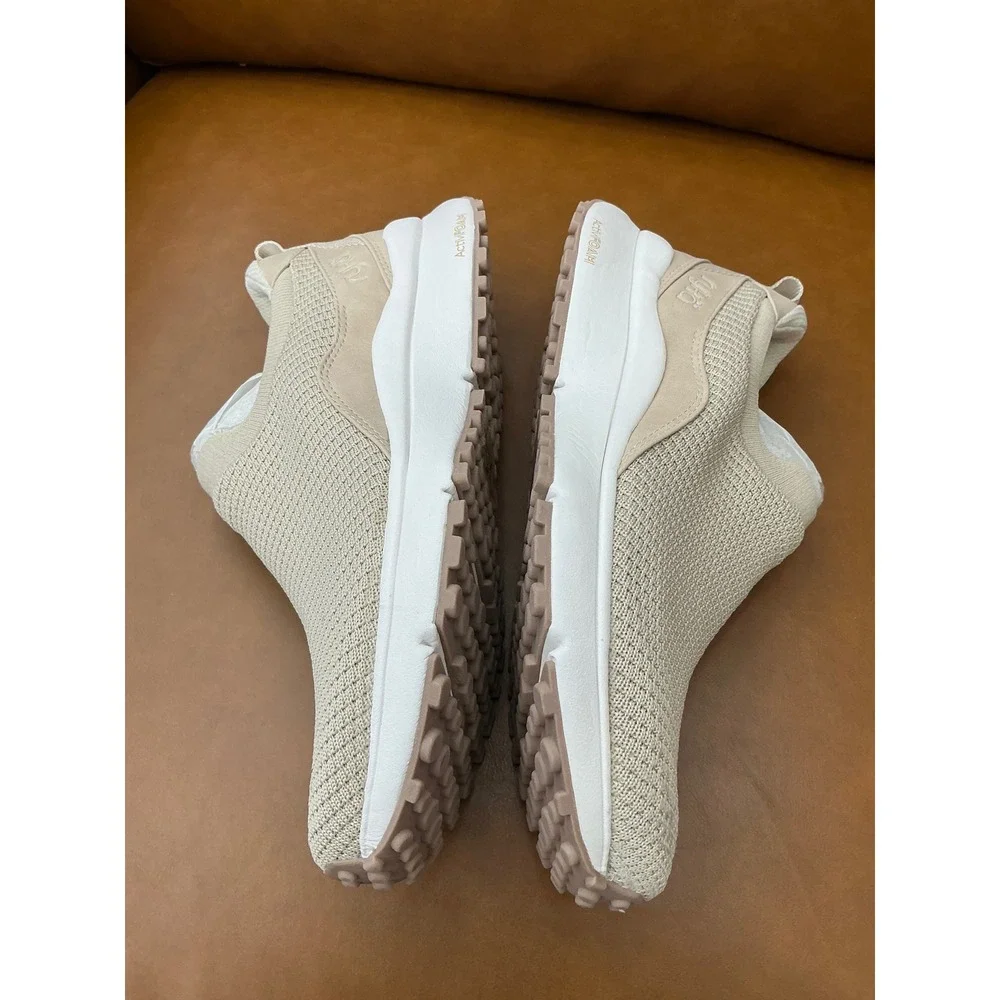 Ryka Jumpstart Sneakers Womens 8.5M Taupe New Washable Stretch Knit Slip-On